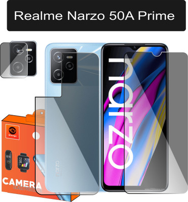 Olonga Front and Back Screen Guard for Realme Narzo 50A Prime(Pack of 3)