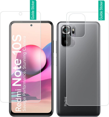 raxxy Front and Back Screen Guard for Xiaomi Redmi Note 10S, Xiaomi Redmi Note 10(Pack of 2)