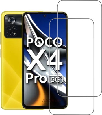 AKSHUD Tempered Glass Guard for POCO X4 Pro 5G(Pack of 2)