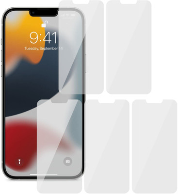 Tech Frills Tempered Glass Guard for Iphone 13(Pack of 5)