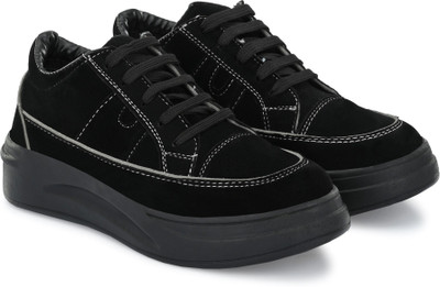 El Paso EPWSR3933 Lightweight Comfort Summer Trendy Premium Stylish Sneakers For Women(Black , 3)