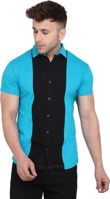 BEYOU FASHION Men Color Block Casual Black, Blue Shirt