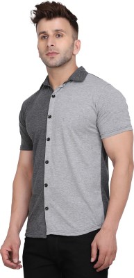 BEYOU FASHION Men Solid Formal Grey, Silver Shirt