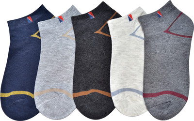 SOXSTER Unisex Perforations Low Cut(Pack of 5)
