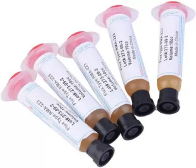 Ekavir 5 Flux Grease Soldering Pastes for PCB BGA PGA SMD Reworking 0 W Simple 0 W Simple(Pointed Tip)
