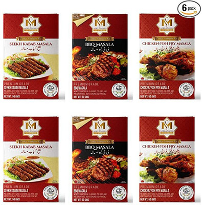 Mirza Sahab Spice Combo (BBQ Masala x 2 Seekh Kabab Masala x 2, Chicken/Fish Fry Masala x 2)(6 x 50 g)