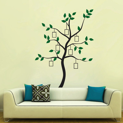 STICKER STUDIO 58 cm Tree photo frame design Wall Sticker Self Adhesive Sticker(Pack of 1)