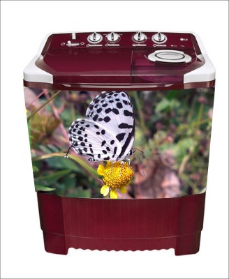 K2A Decor 86 cm beautiful natural butterfly 3D washingmachine sticker Self Adhesive Sticker(Pack of 1)