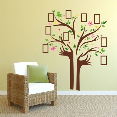 STICKER STUDIO 58 cm Tree photo frame design Wall Sticker Self Adhesive Sticker(Pack of 1)