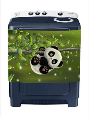 Psychedelic Collection 86 cm decorative cute baby panda tree leaves washingmachine sticker Self Adhesive Sticker(Pack of 1)