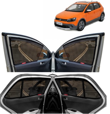 Kingsway Side Window Sun Shade For Volkswagen Polo Cross(Black)