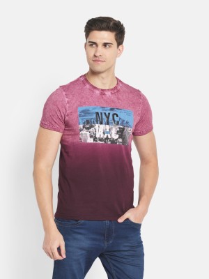 DUKE Printed Men Round Neck Maroon T-Shirt