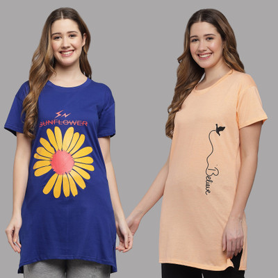 HEMLOCK Solid Women Round Neck Multicolor T-Shirt