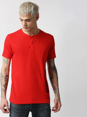 Pepe Jeans Printed Men Round Neck Red T-Shirt