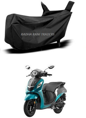 RADHA RANI TARDERS Two Wheeler Cover for Yamaha(Fascino 125 FI, Black)