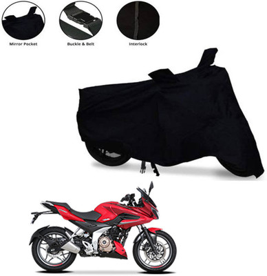 Aamaya Store Waterproof Two Wheeler Cover for Bajaj(Pulsar 135 LS DTS-i, Black)