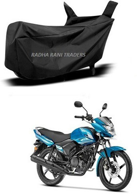 RADHA RANI TARDERS Two Wheeler Cover for Yamaha(Saluto RX BS6, Black)