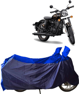 SMDP Two Wheeler Cover for Royal Enfield(Bullet 500, Blue)
