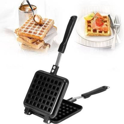 prisma collection Nonstick mini cooking waffle and sandwich maker mould machine Waffle(Black)