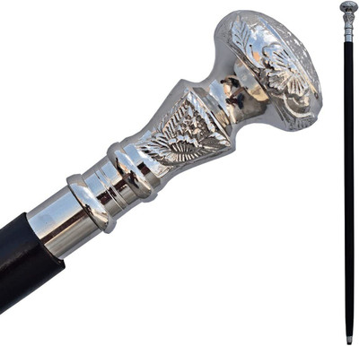 RanaCreation Foldable Walking Stick Sheesham Wood Walking Stick with Brass Handle -36 in Walking Stick