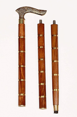 RanaCreation Handcrafted Walking Cane with Brass Handle - 36 inches Gifts Ideas Walking Stick