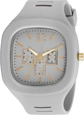 NEWMODIFIED NEW SQURE MODAL STEEL DIAL COVERD WATCH AND PU CASE AND STRAP WATCH FOR BOY Analog Watch  - For Men