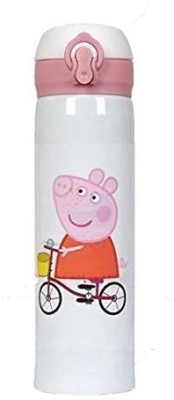 EITHEO Peppa Pig Flask White 500ml Bottle Use Office School Collage Home & Kitchen 350 ml Flask(Pack of 1, White, Aluminium)