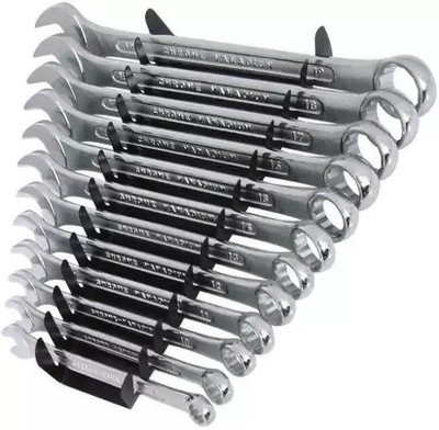NITIN Long Combination Spanner/Wrench Set Tools kit/12 Piece Tools kit | 12 Piece Tools kit for Home use - Double Sided Combination Wrench(Pack of 2)