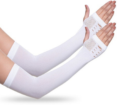 TopiBaaz Nylon Arm Sleeve For Boys & Girls(Free, White)