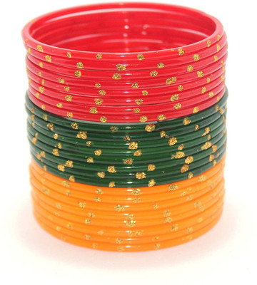 MADHAV ENTERPRISES Glass Bangle Set(Pack of 24)
