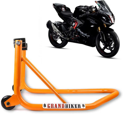 Grandbiker Rear Wheel Paddock Stand Extra Strong with Swing Arm Rest for TVS Apache 310RR Bike Storage Stand(Floor Mount)