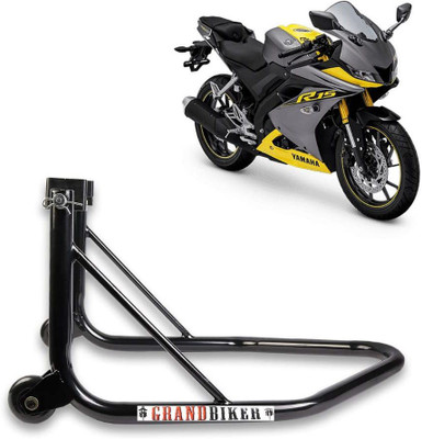Grandbiker Rear Wheel Paddock for Yamaha R15 All Versions Black Bike Storage Stand(Floor Mount)