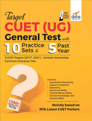 Target CUET (UG) General Test - 10 Practice Sets & 5 Previous Year Papers; CUCET - Central Universities Common Entrance Test(Paperback, Disha Experts)