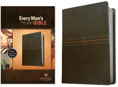 NLT Every Man's Bible, LeatherLike, East-West Grey(English, Leather / fine binding, Arterburn Stephen)