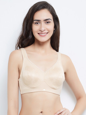 SOIE Woman's Minimizer Full Coverage Non Padded Non Wired Bra Women Minimizer Non Padded Bra(Beige)