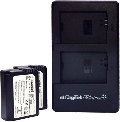 DIGITEK Platinum DPUC-010 with Two FW50 Battery Combo (FW50 P + DUC 010)  Camera Battery Charger(Black)