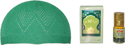 GoodFeel Self Design Prayer Cap Cap(Pack of 2)