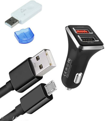 Red Champion 15 W Turbo Car Charger(Black, With USB Cable)