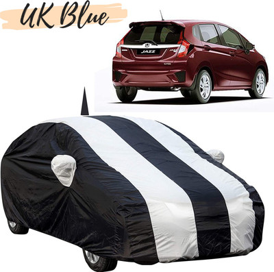 UK Blue Car Cover For Honda Jazz (With Mirror Pockets)(White, For 2015, 2016, 2017, 2018, 2019, 2020, 2021 Models)
