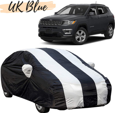UK Blue Car Cover For Jeep Compass (With Mirror Pockets)(White)