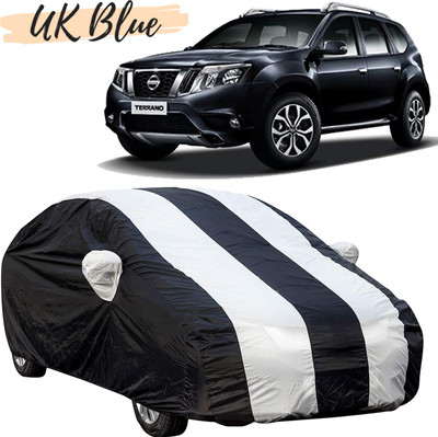 UK Blue Car Cover For Nissan Terrano (With Mirror Pockets)(White)