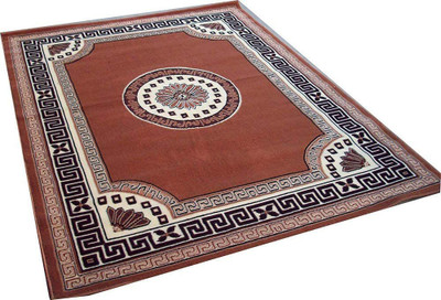 R CARPETS Brown Acrylic Carpet(5 ft,  X 7 ft, Rectangle)