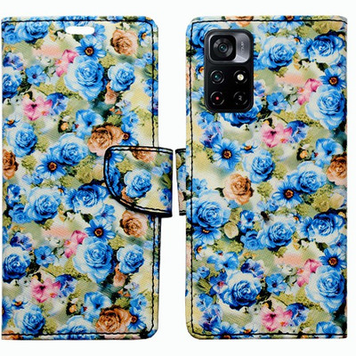 Realgo Flip Cover for Poco M4 Pro 5G(Blue, Pack of: 1)