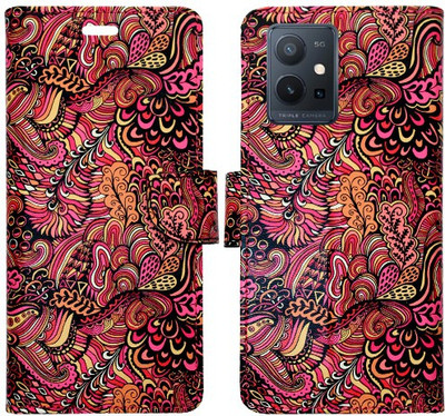 Realgo Flip Cover for Vivo T1 5G(Red, Pack of: 1)