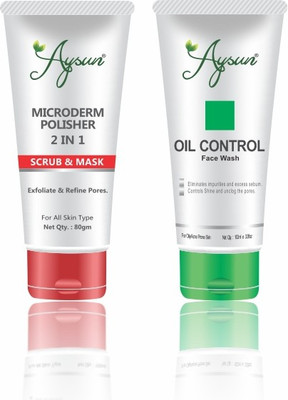 Aysun Microderm Face Scrub & Oil Control Face wash Combo Pack of 2(2 Items in the set)