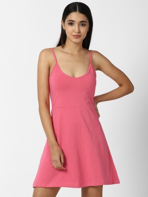 FOREVER 21 Women A-line Pink Dress