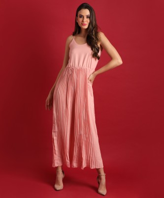 CAMPUS SUTRA Women Fit and Flare Pink Dress