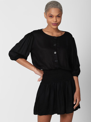 FOREVER 21 Women A-line Black Mini/Short Dress