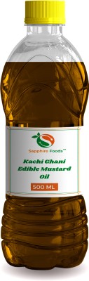 Sapphire Foods Cold Pressed Kachi Ghani Edible Sarso Ka Tel / Mustard Oil Plastic Bottle(500 ml)