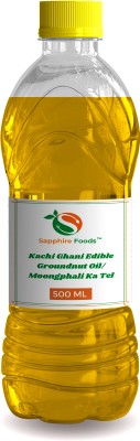 Sapphire Foods Cold Pressed Kachi Ghani Edible Moongphali Ka Tel / Groundnut Oil Plastic Bottle(500 ml)